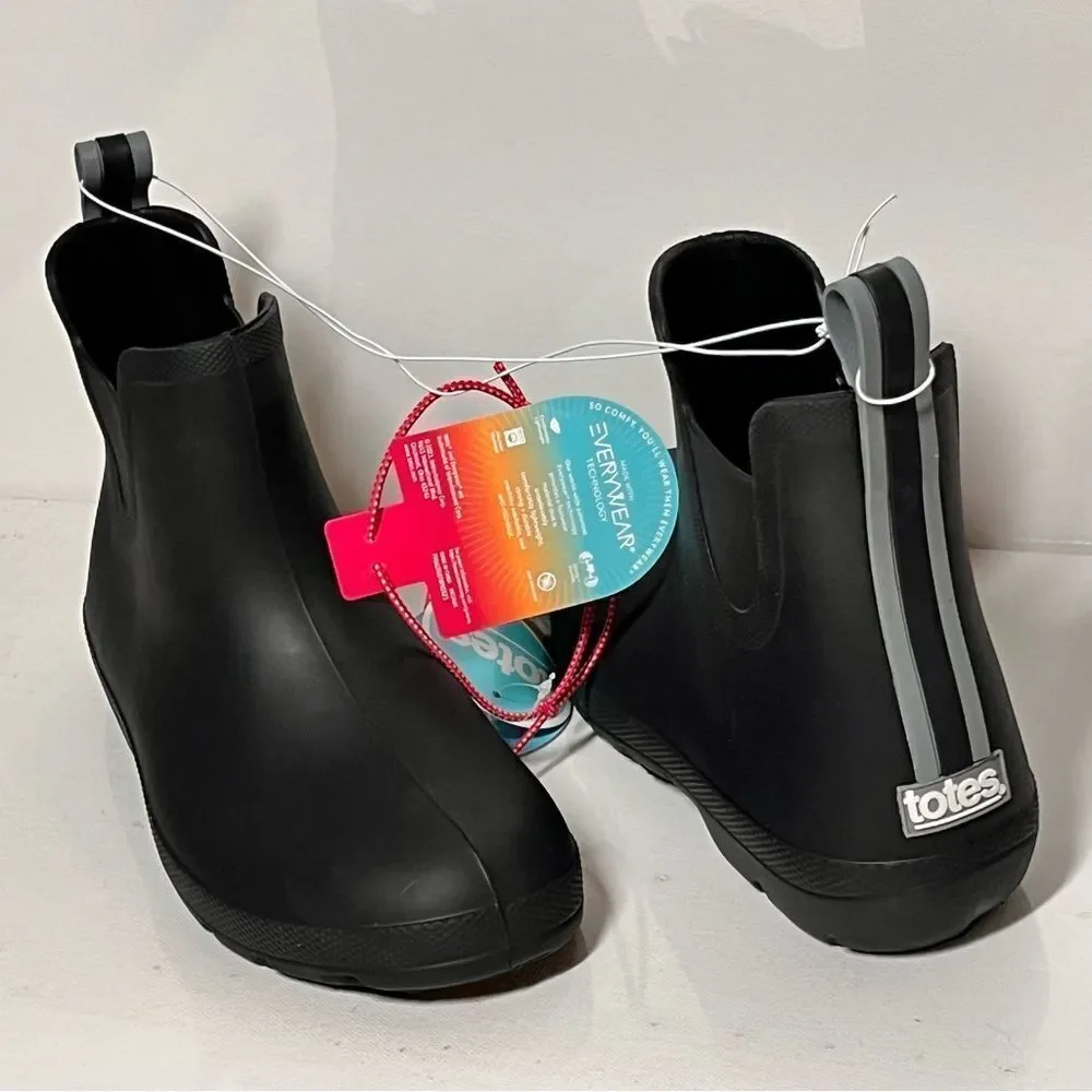 Totes Everywear Technology Chelsea Ankle Rain Boots